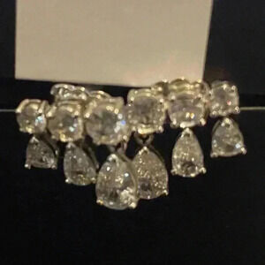 Crystal Drop Stud Earrings. Gorgeous! NWOT